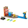 Image de Hot Wheels - Coffret Station Explosive - Monster Trucks - Lanceur mécanique - 4 véhicules crash - Dès 4 ans