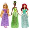 Image de Mattel Princesses Disney Coffret de 3 poupées Tiana + Rapunzel + Ariel +accessoires et décors à double face à colorier HLW45