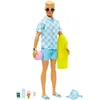 Image de Barbie®-Ken® Plage-Poupée blonde short de bain et accessoires de plage HPL74
