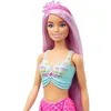 Image de Poupée Sirène - BARBIE - Cheveux Roses - 18 cm - Accessoires de Coiffure - Pour Enfants de 3 à 10 ans