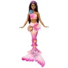 Image de Barbie - Sirène Fleur Magique - Poupée aux longs cheveux bruns - Barbie - JDM73