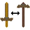 Image de Accessoire jeu de rôle - MINECRAFT MATTEL - Épée pioche 2 en 1 - Transformation - Fonction bouton