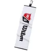Image de Serviette de golf - WILSON - Staff Tri-Fold - Blanc - Sattache au sac/chariot - Essuie clubs
