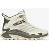 Image de Bottes Merrell Moab Speed 2 Mid GORE-TEX blanc beige vert olive - 40