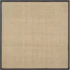 Image de Tapis Fibre naturelle en Herbiers marins Beige/Noir 91 x 91 cm