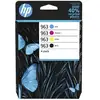 Image de Hp 963 Pack De 4 Cartouches D'encre Noire, Cyan, Jaune Et Magenta (6zc70ae)