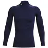 Image de T-shirt Under Armour ColdGear Compression Mock manche longue bleu marine - S