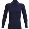 Image de Maillot de corps ajusté à col montant Under Armour ColdGear® Bleu XL 1366072-410