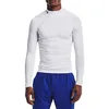 Image de T-shirt manches longues homme Under Armour Heatgear Armour Comp - Blanc XXL - Fitness - Multisport - Respirant