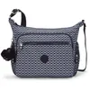 Image de kipling Sac à épaule bandoulière noir blanc pour femme - Basic Print Gabbie Shoulderbag M Signature Print 279177