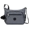 Image de kipling Sac à épaule bandoulière bleu foncé blanc pour femme - Basic Print Gabbie S Crossbody S Signature Print 276802