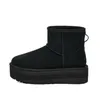 Image de Botte femme UGG CLASSIC MINI PLATFORM - Noir - Daim-Nubuck - Lacets - Plate-forme 2