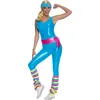 Image de Rubie's - Barbie Officiel - Déguisement Barbie Aérobique Pour Adultes - Taille S - Costume Avec Combinaison Sans - Taille S