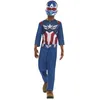 Image de Déguisement classique - Captain America - 3-4 ans - Polyester - Combinaison imprimée + cagoule mousse