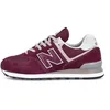 Image de Basket New Balance 574 - Rouge - Cuir suède et textile - Lacets