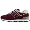 Image de Basket New Balance 574 - Rouge - Cuir - Mixte - Lacets