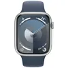 Image de Apple Watch Series 9 GPS + Cellular - Aluminium Argent - Bracelet Sport Band Bleu - 41 mm - Taille S/M