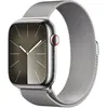 Image de Apple Watch Series 9 GPS + Cellular - Acier Inoxydable Argent - Bracelet Milanais - 45 mm