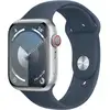 Image de Watch Series 9 Gps - 45mm - Boîtier Silver Aluminium - Bracelet Storm Blue Sport Band - M/l