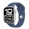 Image de Apple Watch Series 10 (GPS) - aluminium argente - montre intelligente avec bande sport - denim - 64 Go