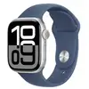 Image de Apple Watch Apple Apple Watch Series 10 Gps + Cellular 42mm Boîtier En Aluminium Argent Avec Bracelet Sport Denim M L