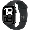 Image de Apple Watch Series 10 GPS + Cellular - Aluminium Noir - Bracelet Sport Noir - 42 mm - Taille S/M