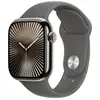 Image de Apple Watch Series 10 Gps + Cellular 42mm Boîtier En Titane Naturel Avec Bracelet Sport Gris Minéral S M