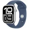 Image de Apple Watch Apple Watch Series 10 Gps + Cellular 46mm Boîtier En Aluminium Argent Avec Bracelet Sport Denim M L