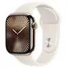 Image de Apple Watch Series 10 Gps + Cellular 42mm Boîtier En Titane Or Avec Bracelet Sport Lumière Stellaire M L