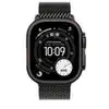 Image de Apple watch apple watch ultra 3 gps + cellular 49mm boitier en titane noir avec bracelet milanais titane noir medium