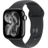 Image de Apple Watch Series 11 GPS - 42mm - Boîtier Jet Black Aluminium - Bracelet Black Sport Band - M/L