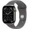 Image de Apple Watch Series 11 GPS + Cellular - Titane Naturel - Bracelet Sport Gris minéral - 42 mm - Taille M/L