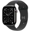 Image de Apple Watch Series 11 42 Mm Titane Ardoise Bracelet Sport Noir M/l Apple