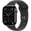 Image de Apple Watch Series 11 GPS + Cellular - Titane Ardoise - Bracelet Sport Noir - 42 mm - Taille M/L