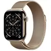 Image de Apple watch series 11 gps + cellular 42mm boitier en titane or avec bracelet milanais or