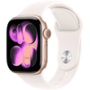 Image de Apple Watch Series 11 GPS + Cellular - Aluminium Or rose - Bracelet Sport Noir - 42 mm - Taille M/L