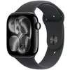 Image de Apple Watch Series 11 GPS 46mm Boitier en Aluminium Noir de Jais avec Bracelet Sport Noir S/M en occasion ou reconditionné