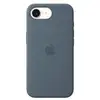 Image de Housse silicone magsafe iphone 17e bleu ancre avec microfibre, 45% silicone recyclé MHWE4ZMA