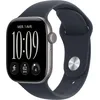 Image de Apple Watch Series 12 GPS 42 mm Aluminium Gris sidéral Bracelet Sport Bleu marine M/L