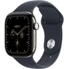 Image de Apple Watch Series 12 GPS + Cellular 42 mm Titane naturel Bracelet Sport Bleu marine S/M