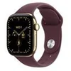 Image de Apple Watch Series 12 (GPS + Cellular) - titane or rayonnant - montre intelligente avec bande sport - bordeaux - 64 Go