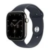Image de Apple Watch Series 12 (GPS + Cellular) - titanium naturel - montre intelligente avec bande sport - bleu marin - 64 Go