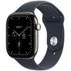 Image de Apple Watch Series 12 GPS + Cellular 46 mm Titane Naturel Bracelet Sport bleu marine M/L