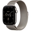 Image de Apple Watch Series 12 GPS + Cellular 46 mm Titane Naturel Bracelet Milanais Naturel S/M