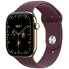 Image de Apple Watch Series 12 GPS + Cellular 46 mm Titane Or brillant Bracelet Sport Bordeaux M/L