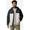 Image de Veste à capuche Columbia Powder Lite II gris foncé blanc - XXL