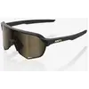 Image de Lunettes 100 % S2 noir mat avec verre à effet miroir Soft Gold