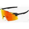 Image de Lunettes 100% Aerocraft Soft Tact Black avec lentille HiPER Red Multilayer Mirror