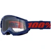 Image de Masque cross 100 % Strata 2 navy â écran clair