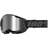 Image de Masque cross 100 % Strata 2 noir â écran iridium argent